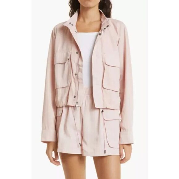 ATM AW5961-MB Women's Sz XS Oyster Pink Patch Pocket Cargo Jacket - Picture 12 of 14